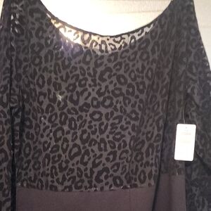 Black Leopard Sheer Print Body Suit